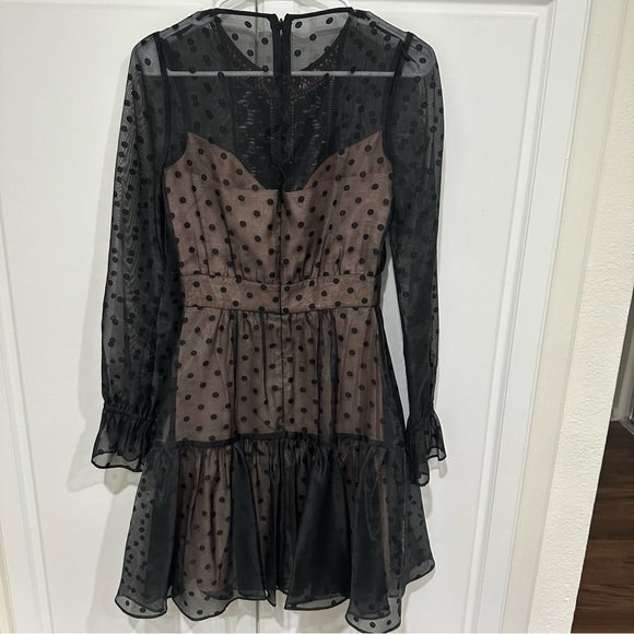 TEMPERLEY LONDON Prix Black Lace Mini Dress in black size 4 - Picture 8 of 11